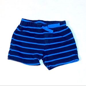 4/$20 Carter's Blue Stripped Baby Shorts 6-9 month